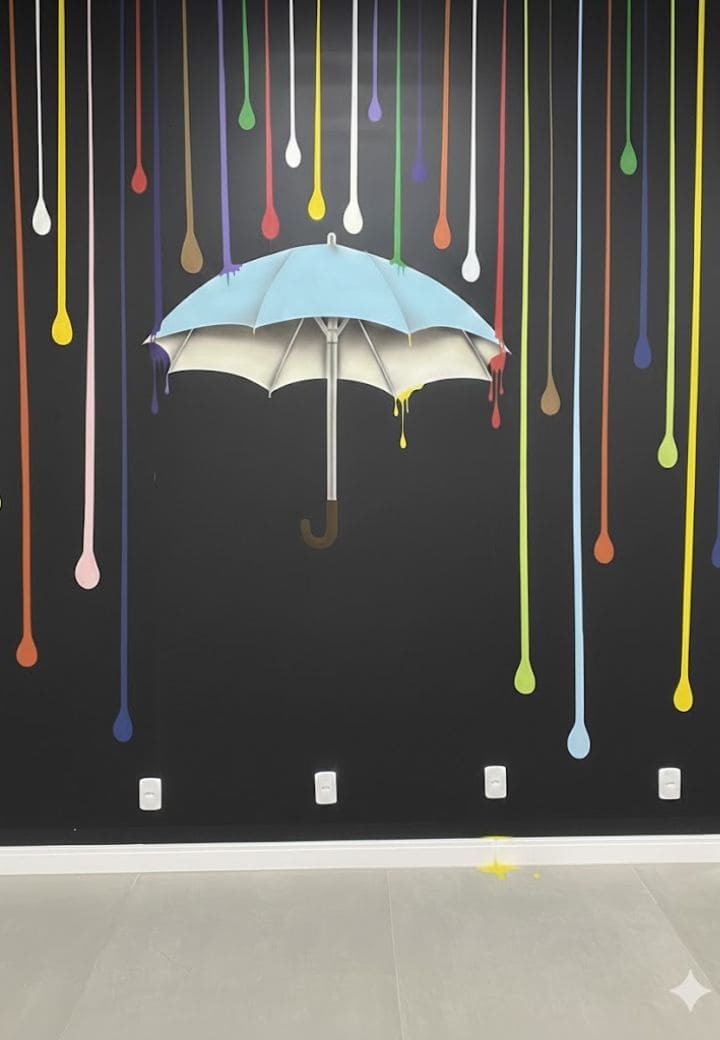 Parede colorida dentro da Loja de Tintas em Palmas Ponto Forte Tintas